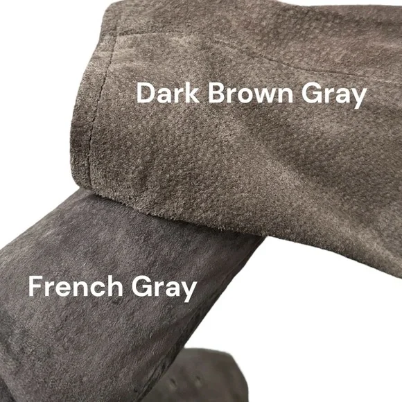 BLANK NYC Leather Suede Moto Jacket French Gray Dark Gray Accents Women XS NWT - Picture 3 of 13